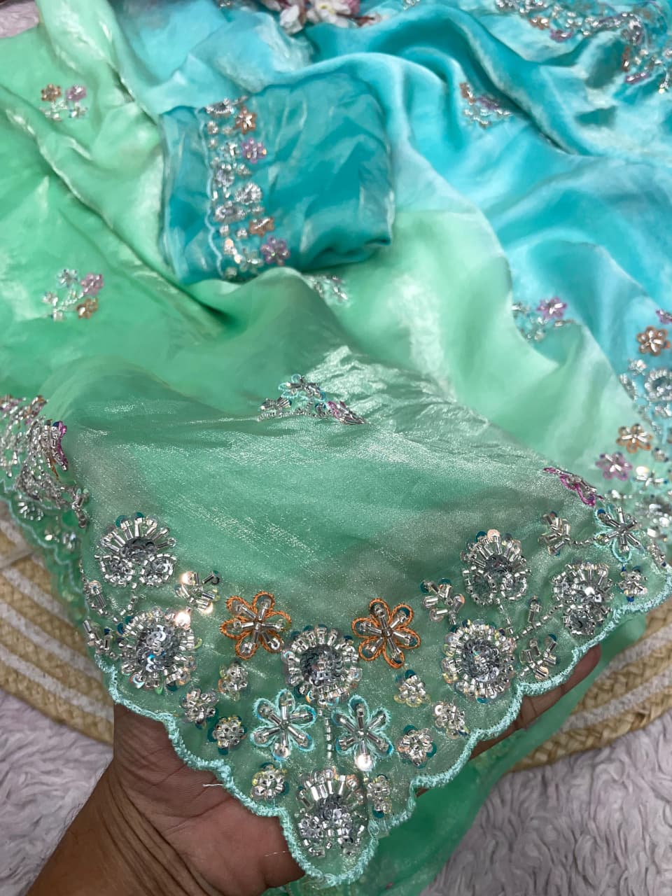 Gulbahar Grace Fancy Satin Silk Saree