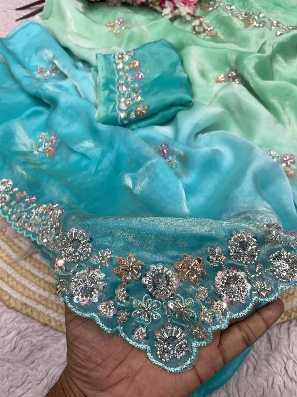 Gulbahar Grace Fancy Satin Silk Saree