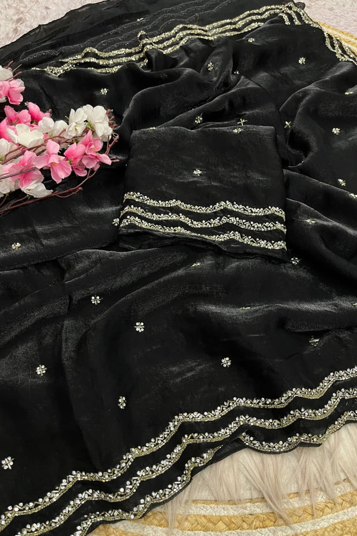 Ethnic Spiral Fancy Silk Saree