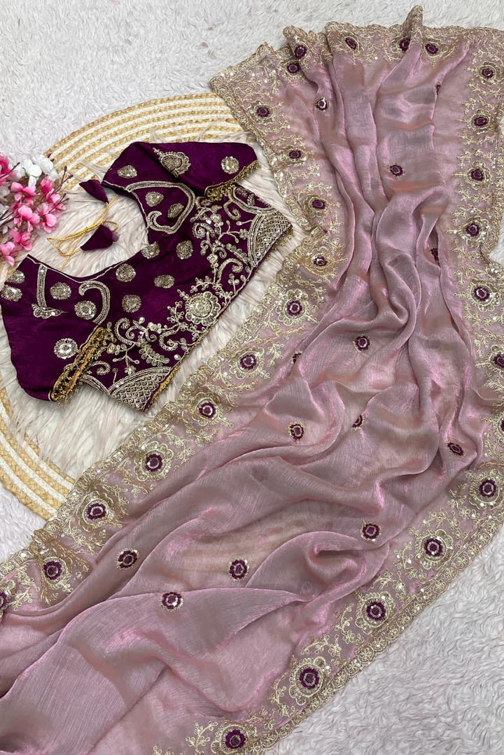 Dewlight Grace Designer Embroidery Silk Saree