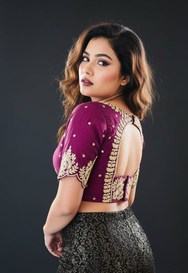 The Empress Glow V-Neck Blouse