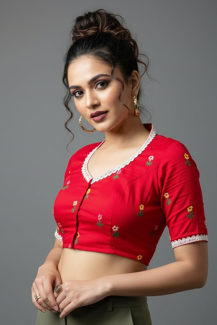 Cute And Stylish-Embroidered Blouse