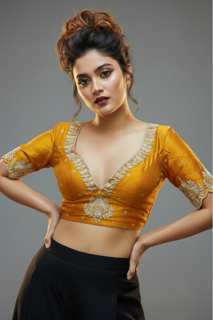 The Empress Glow V-Neck Blouse