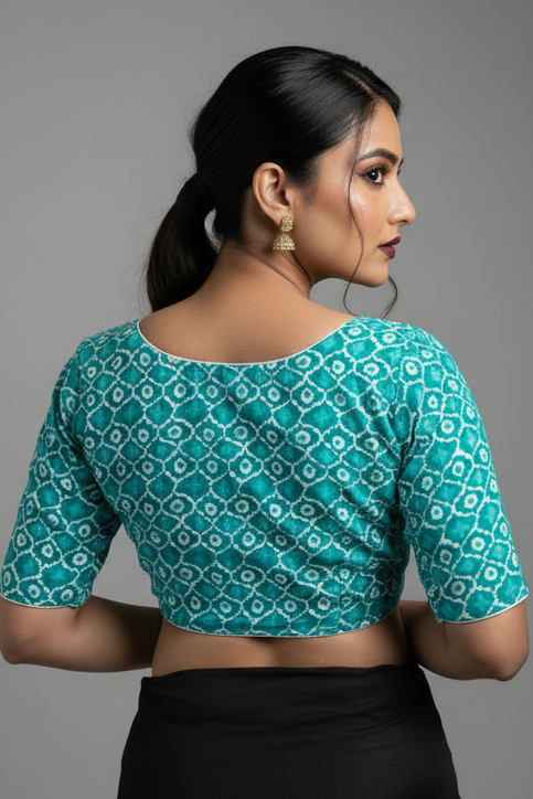 Live Everyday - Printed Cotton Designer Blouse