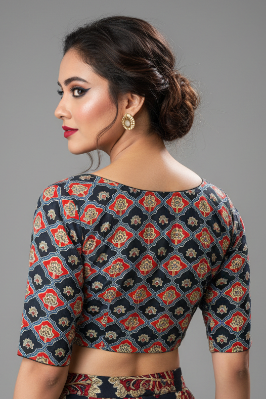 Live Everyday - Printed Cotton Designer Blouse