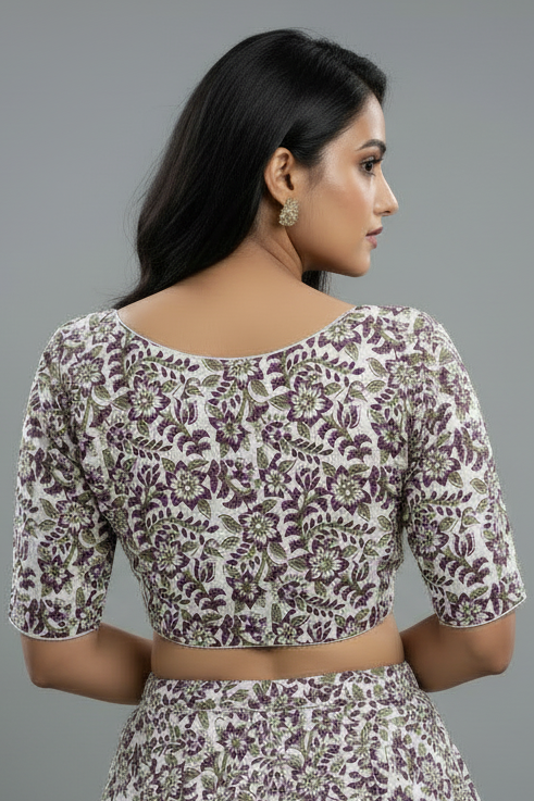 Live Everyday - Printed Cotton Designer Blouse