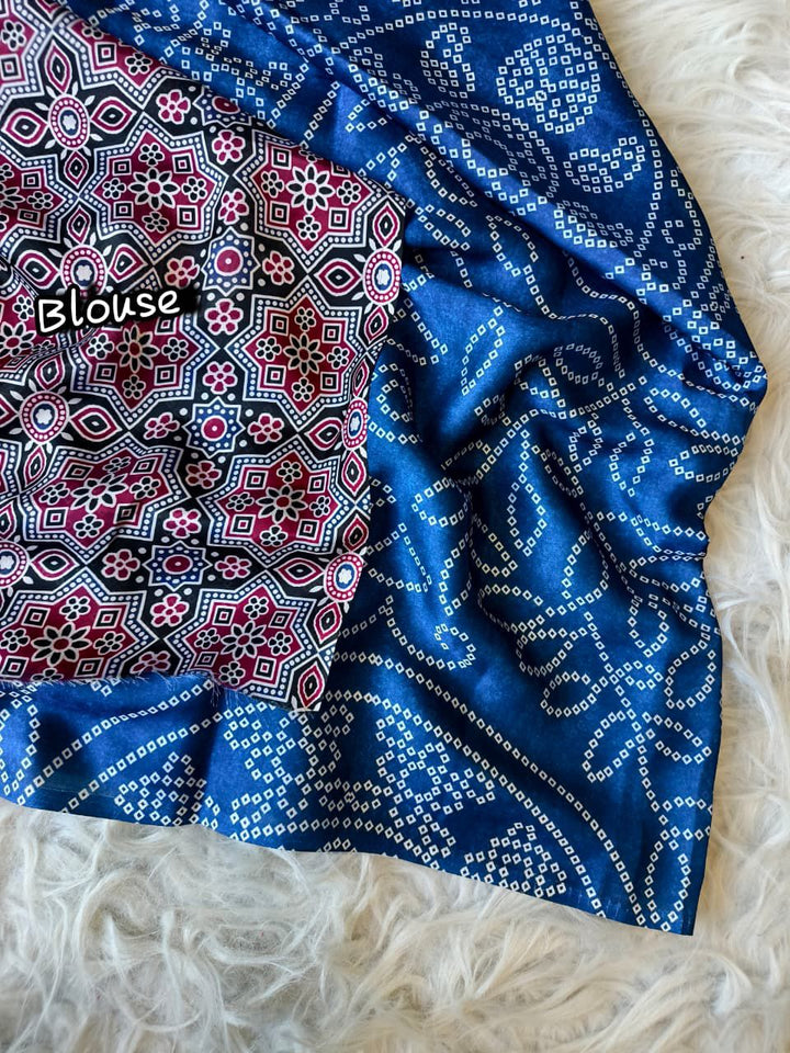 Emerald Glow Satin Dola Silk Saree