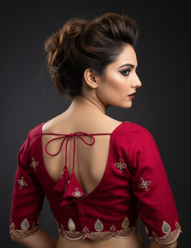 Standing Out - Fendy V neck Silk Blouse