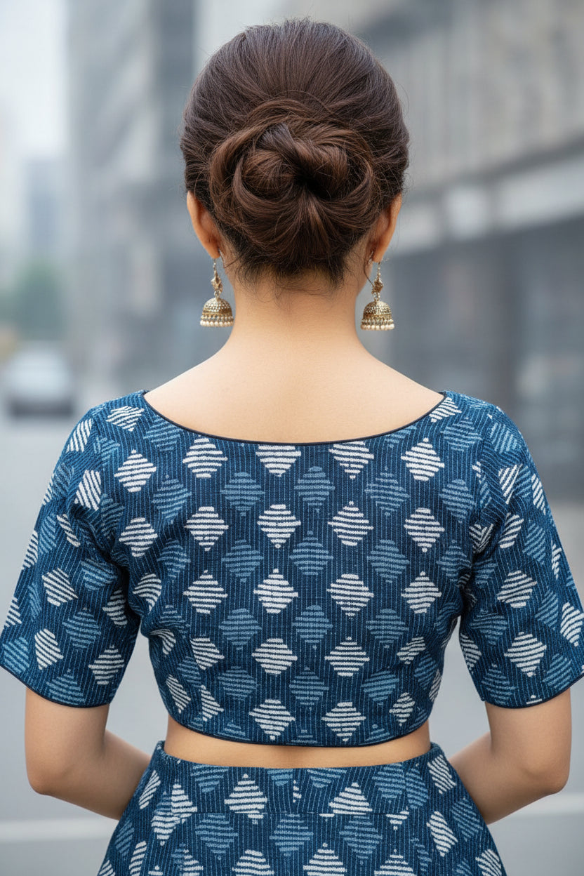 Live Everyday - Printed Cotton Designer Blouse