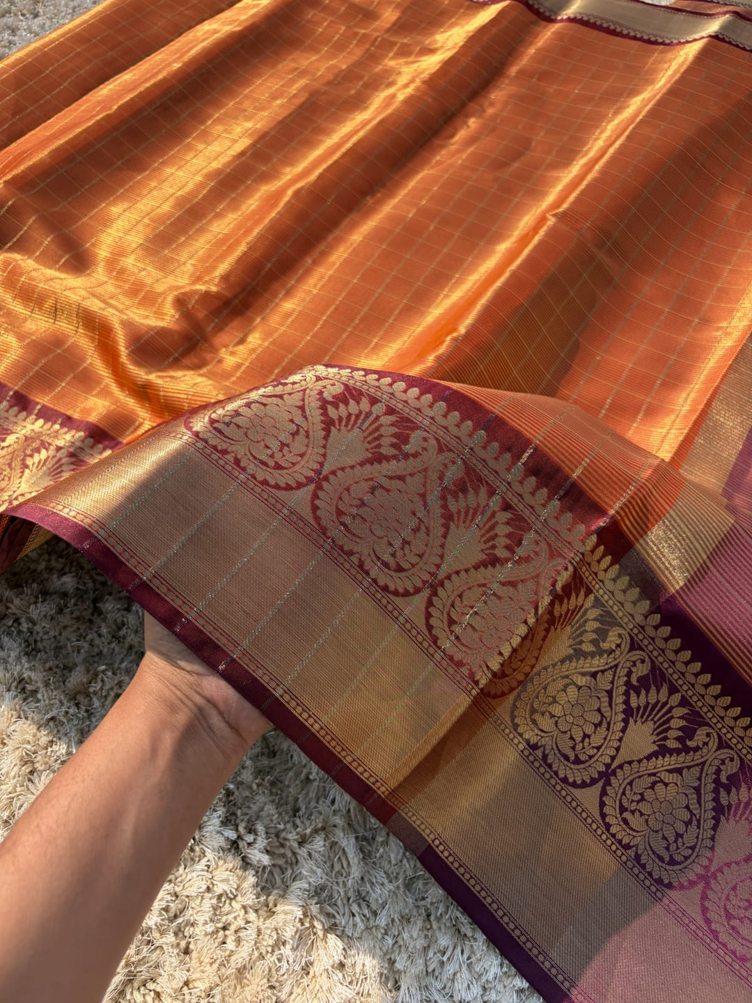 Sunrise Splendor Banarasi  Kanchipuram Saree
