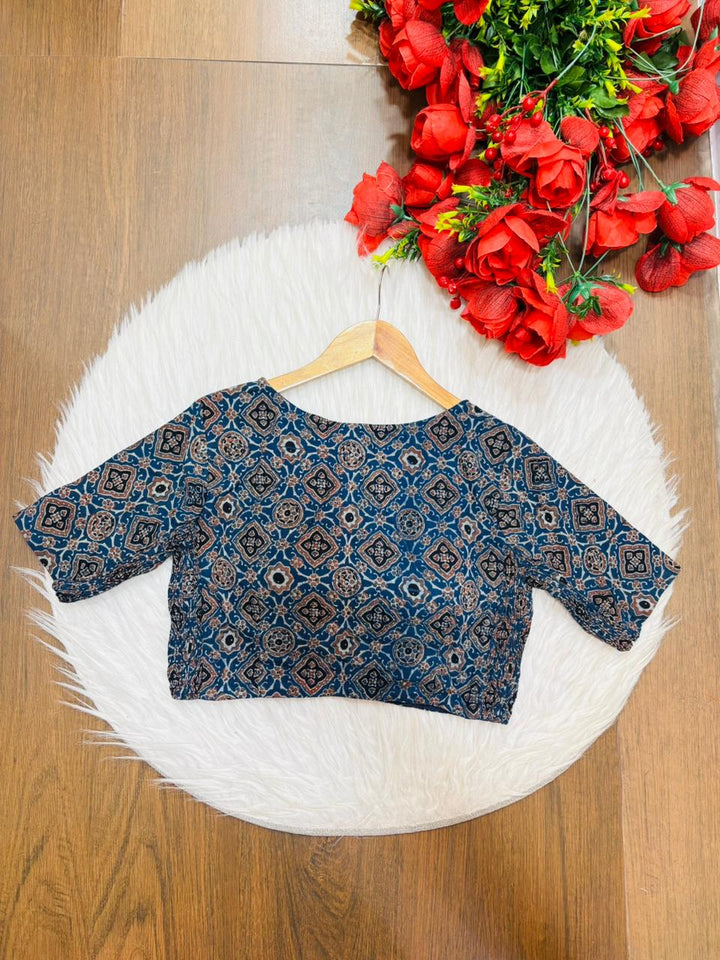 Mystic Mirage Stretchable Ajrakh Blouse