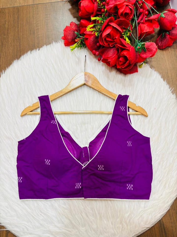 Rustic Charm Designer Cotton Blouse