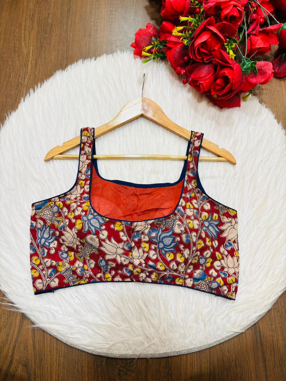 Pop Fusion kalamkari-Designer Blouse