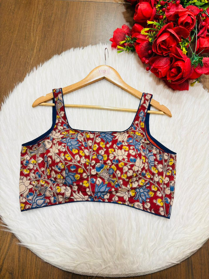 Pop Fusion kalamkari-Designer Blouse