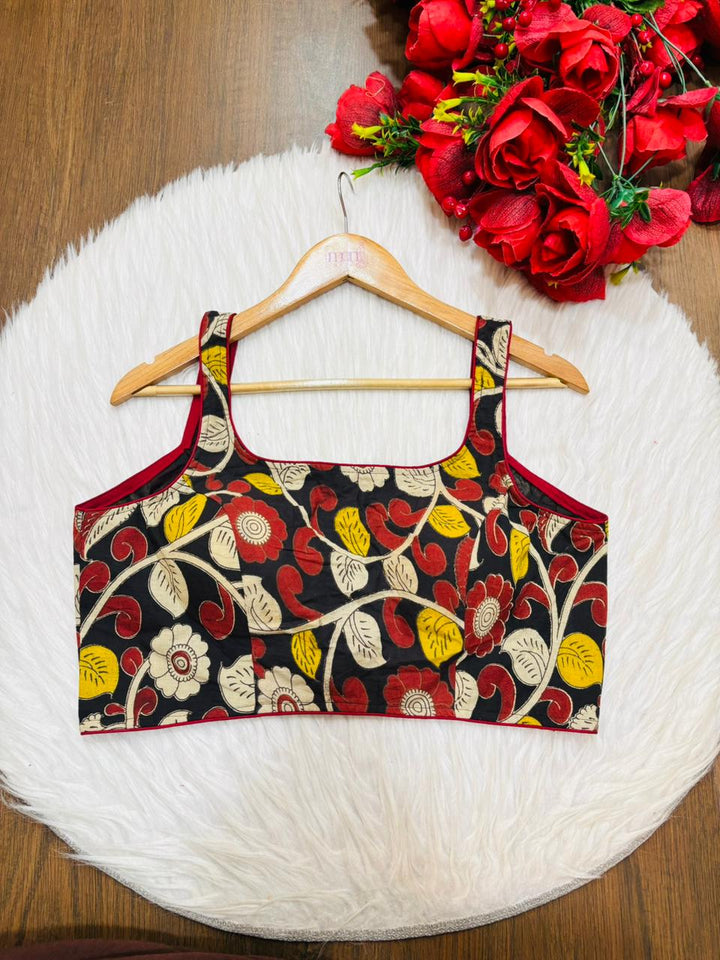 Pop Fusion kalamkari-Designer Blouse