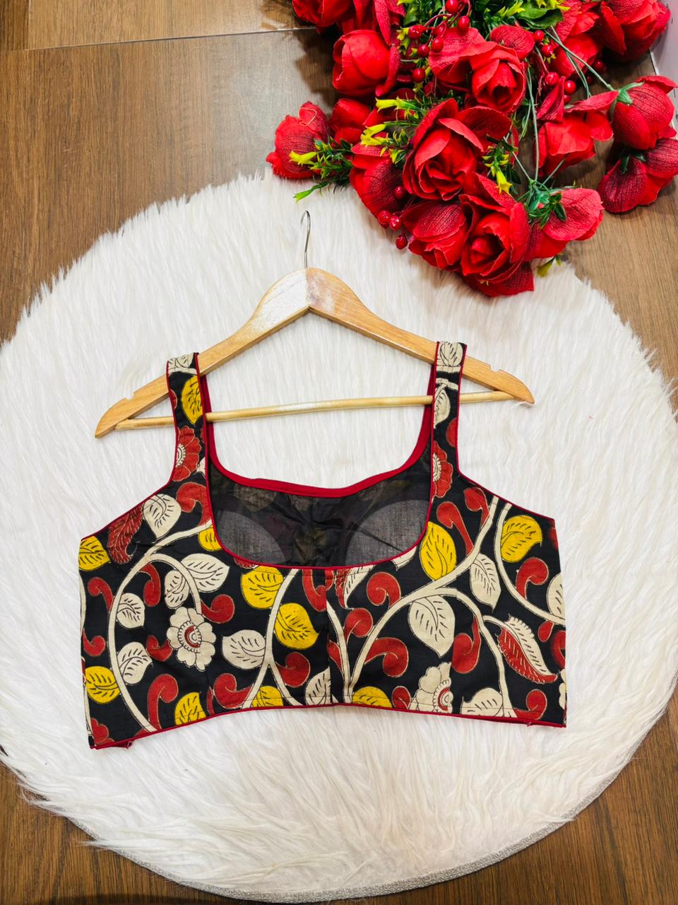Pop Fusion kalamkari-Designer Blouse