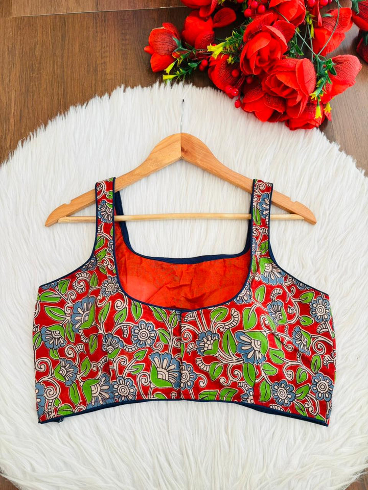 Pop Fusion kalamkari-Designer Blouse