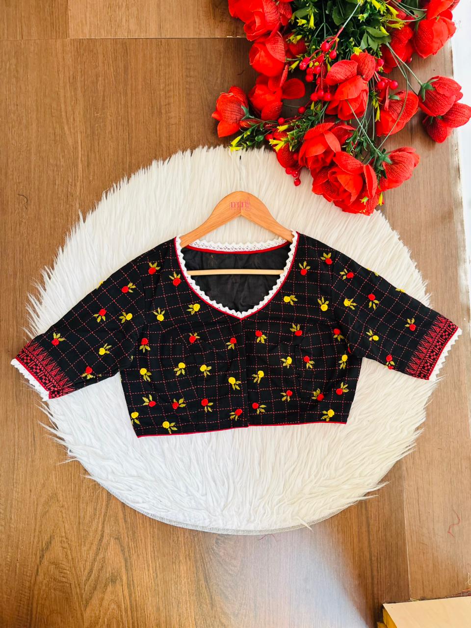 Shade Of French Knot (Designer Cotton Blouse)