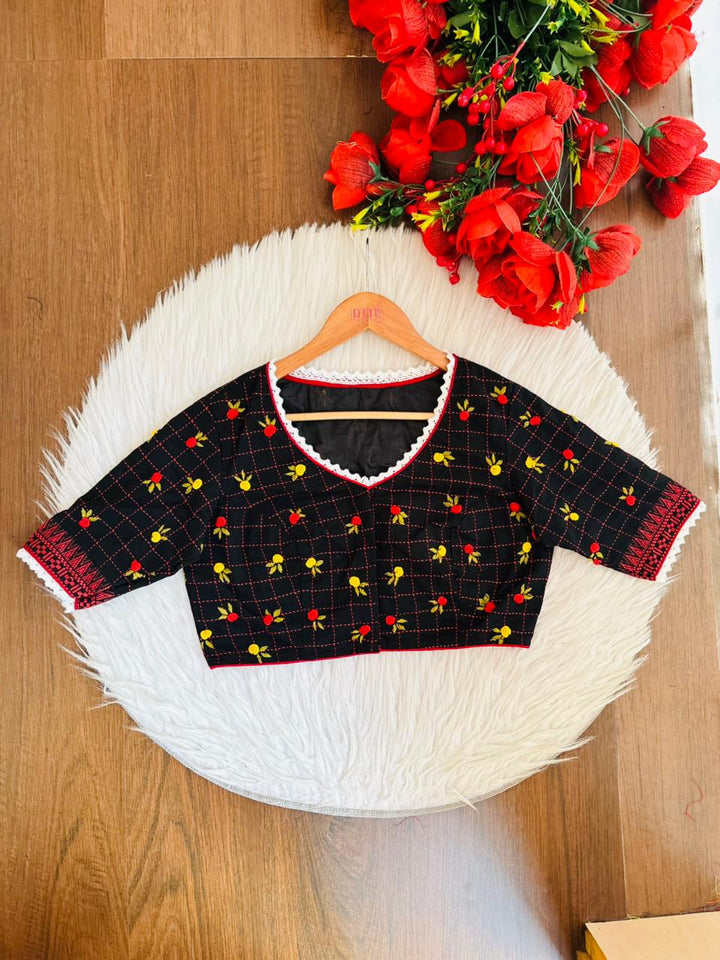 Shade Of French Knot (Designer Cotton Blouse)