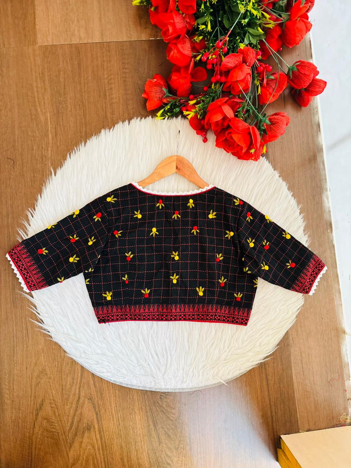 Shade Of French Knot (Designer Cotton Blouse)