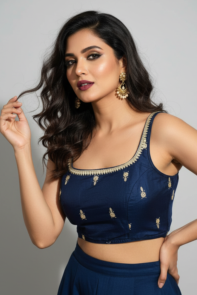 Glamour Galore – Fancy Zari Work Designer Blouse