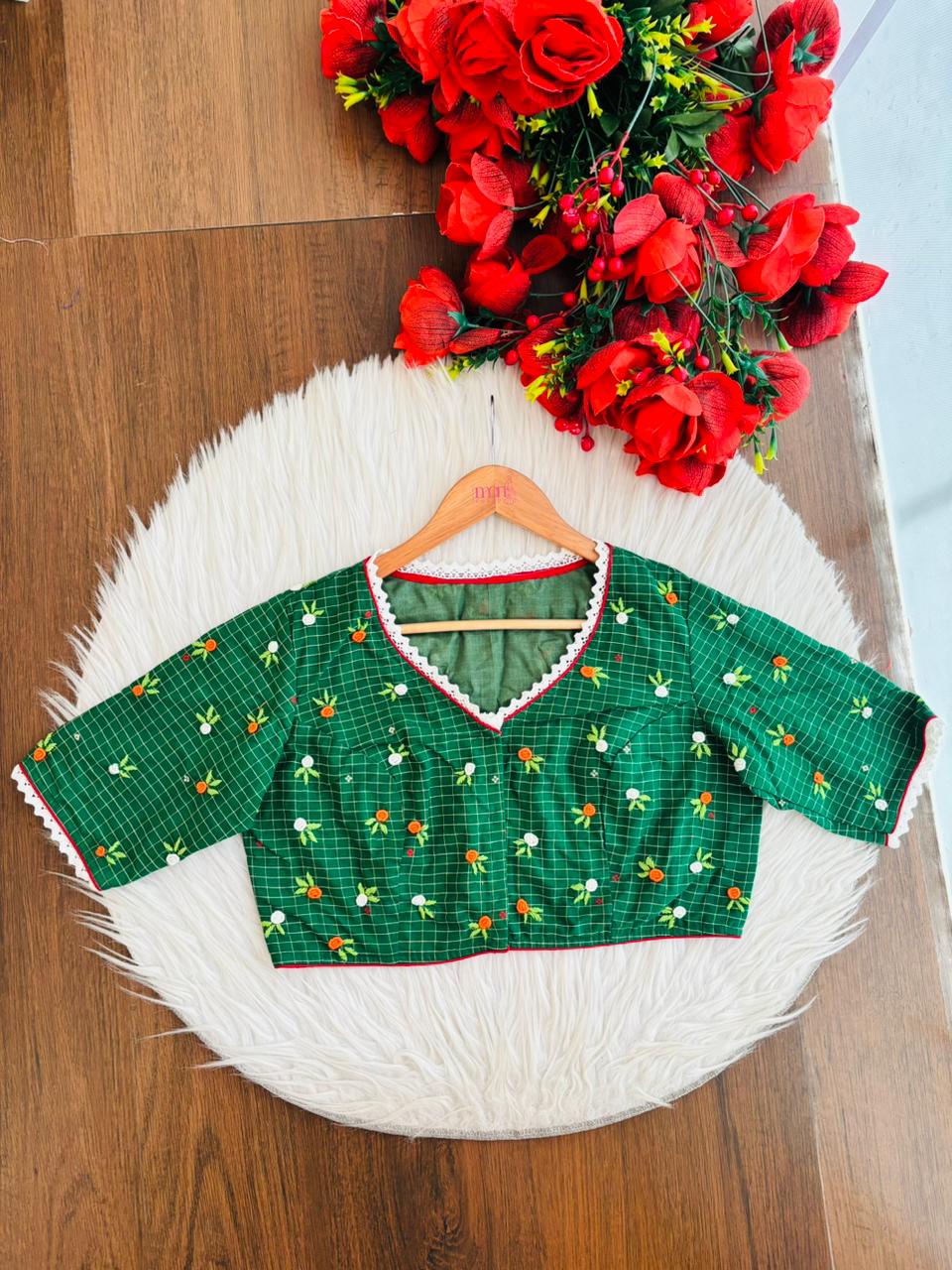 Shade Of French Knot (Designer Cotton Blouse)