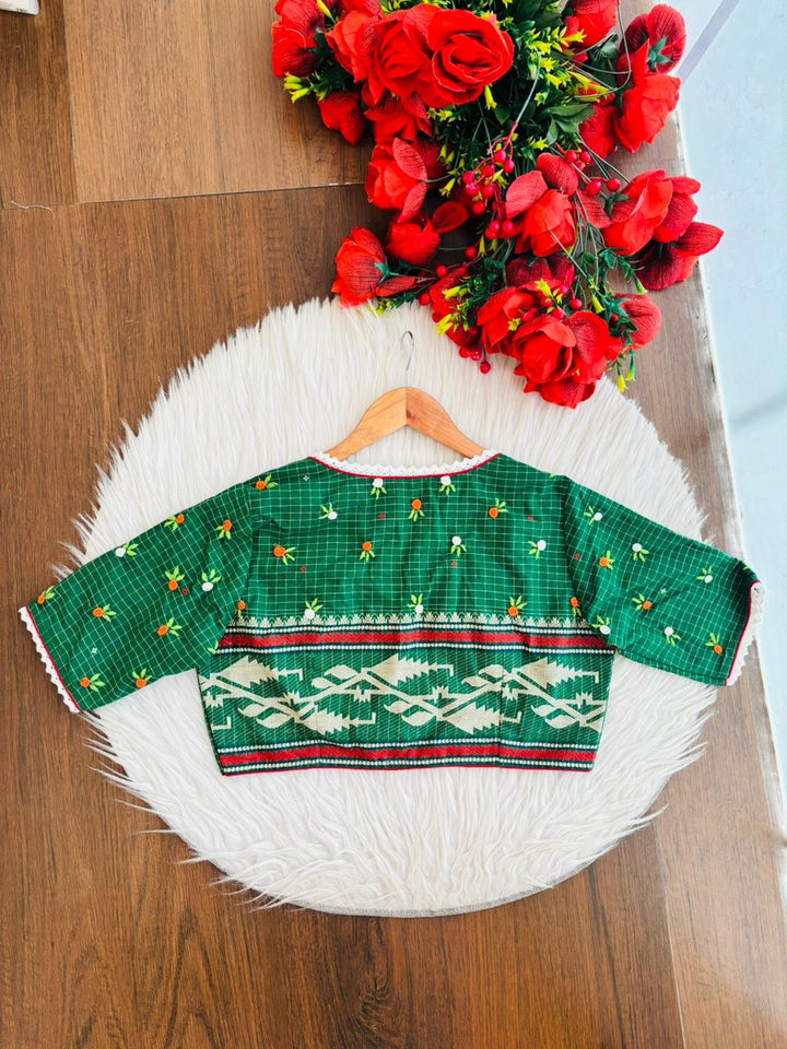 Shade Of French Knot (Designer Cotton Blouse)