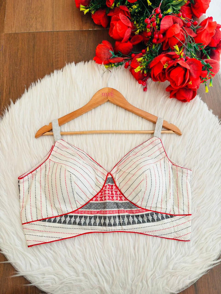 RongTulika Jamdani Designer Cotton Blouse