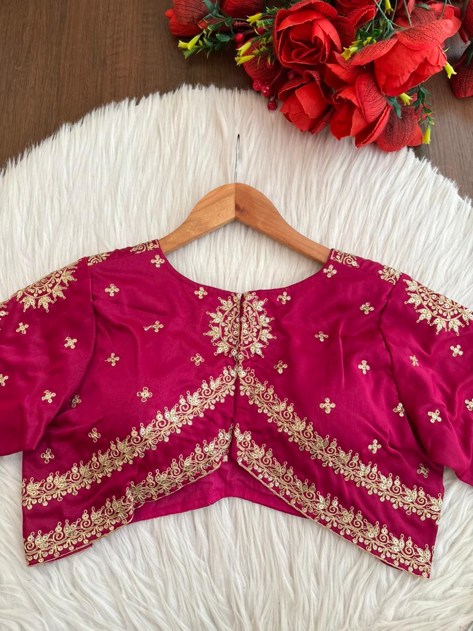Infinity Loop Designer Fancy Silk Blouse