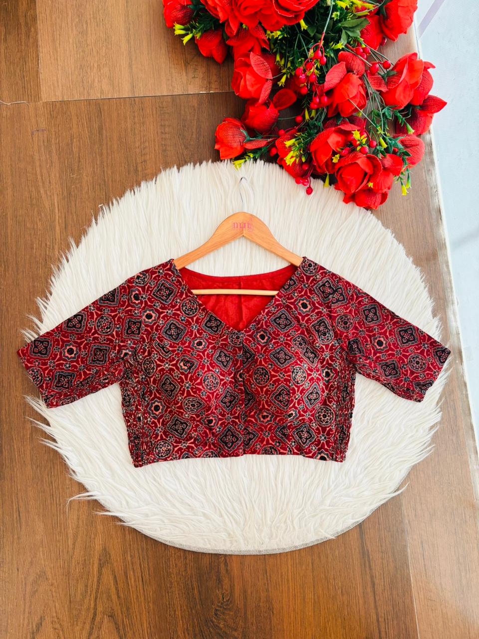 Mystic Mirage Stretchable Ajrakh Blouse