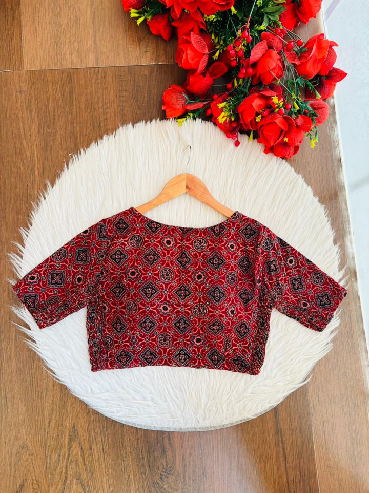 Mystic Mirage Stretchable Ajrakh Blouse