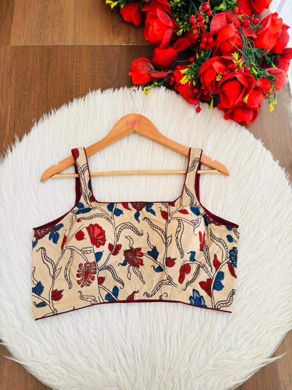 Pop Fusion kalamkari-Designer Blouse