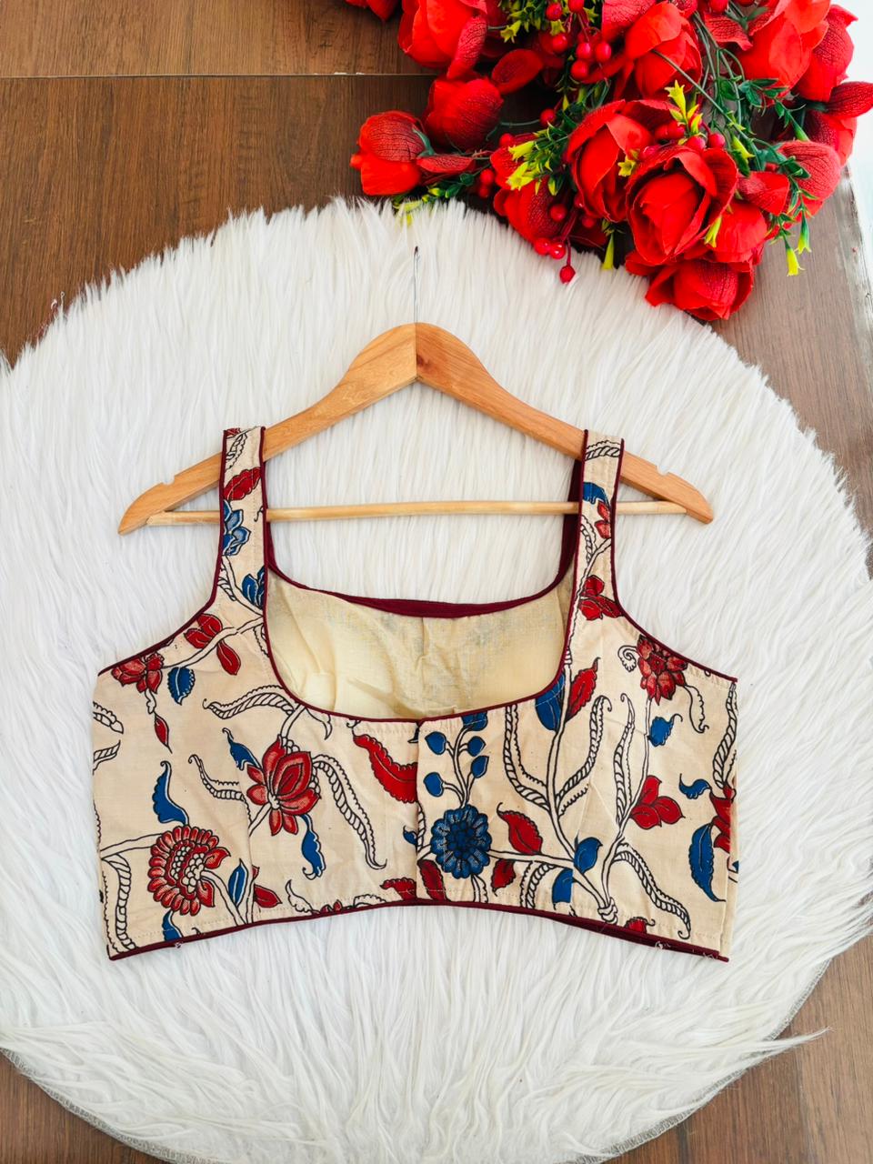 Pop Fusion kalamkari-Designer Blouse