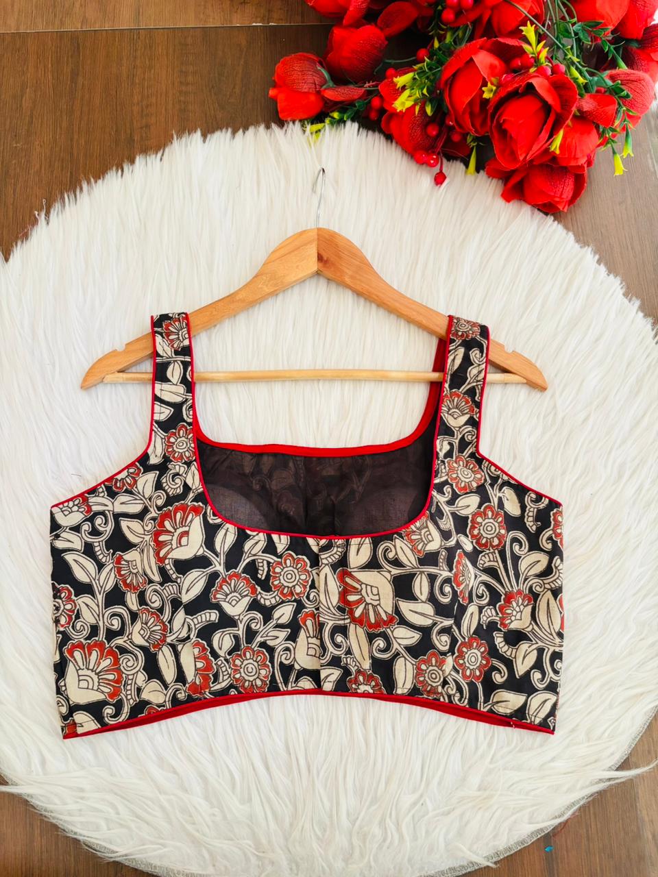 Pop Fusion kalamkari-Designer Blouse