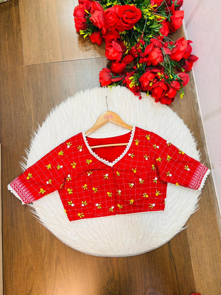 Shade Of French Knot (Designer Cotton Blouse)