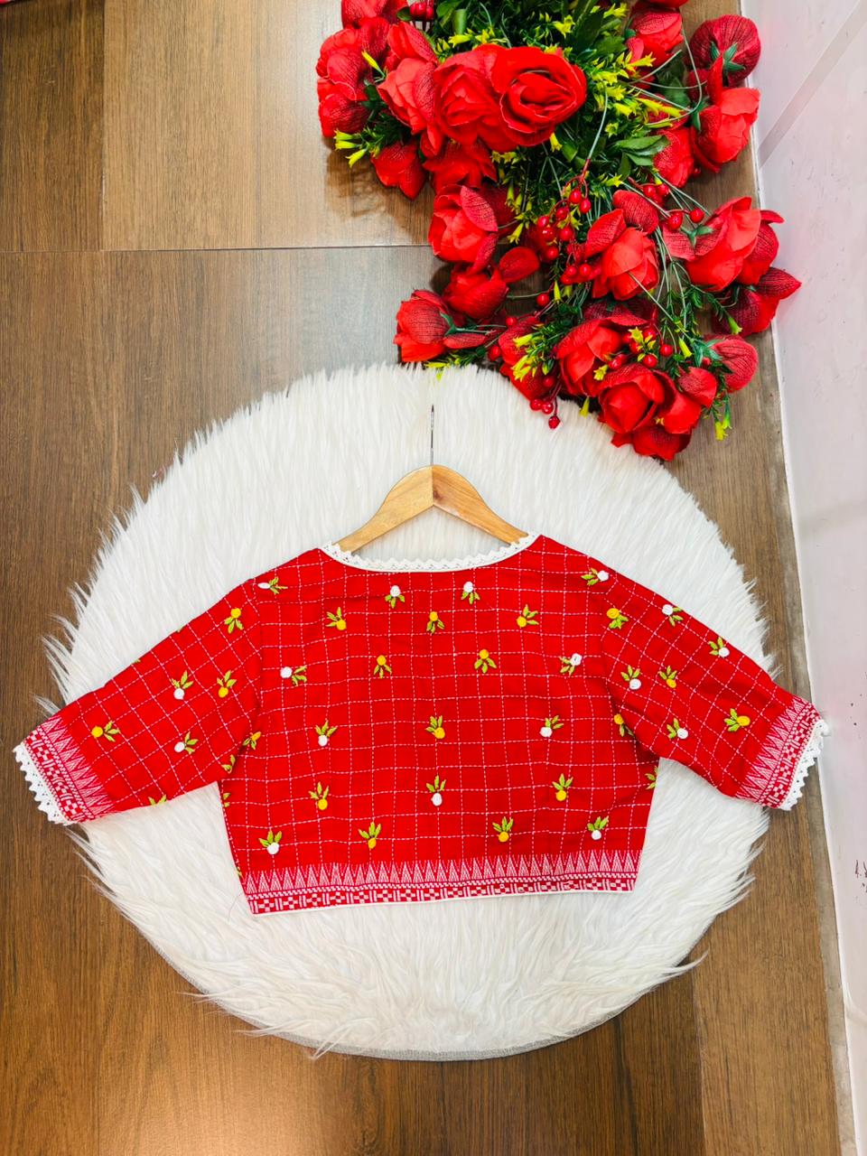 Shade Of French Knot (Designer Cotton Blouse)