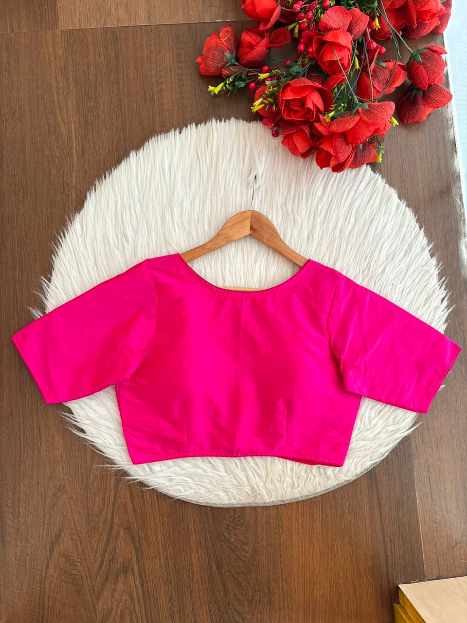 The Glowing Diva Fancy Designer Solid Color Blouse
