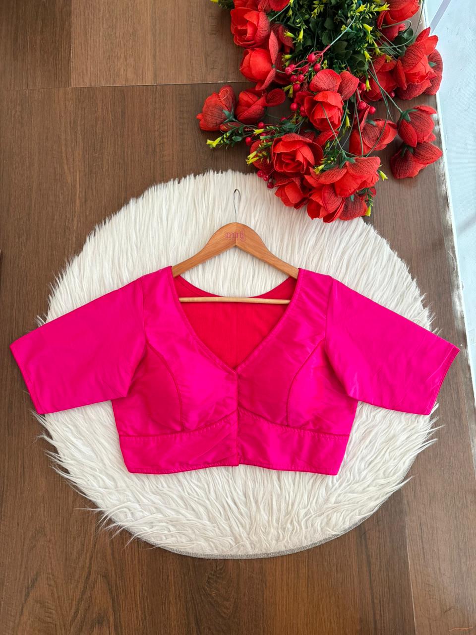 The Glowing Diva Fancy Designer Solid Color Blouse