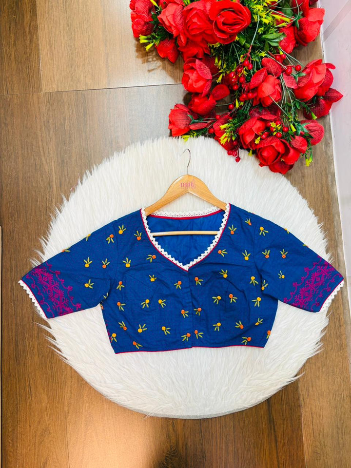 Shade Of French Knot (Designer Cotton Blouse)