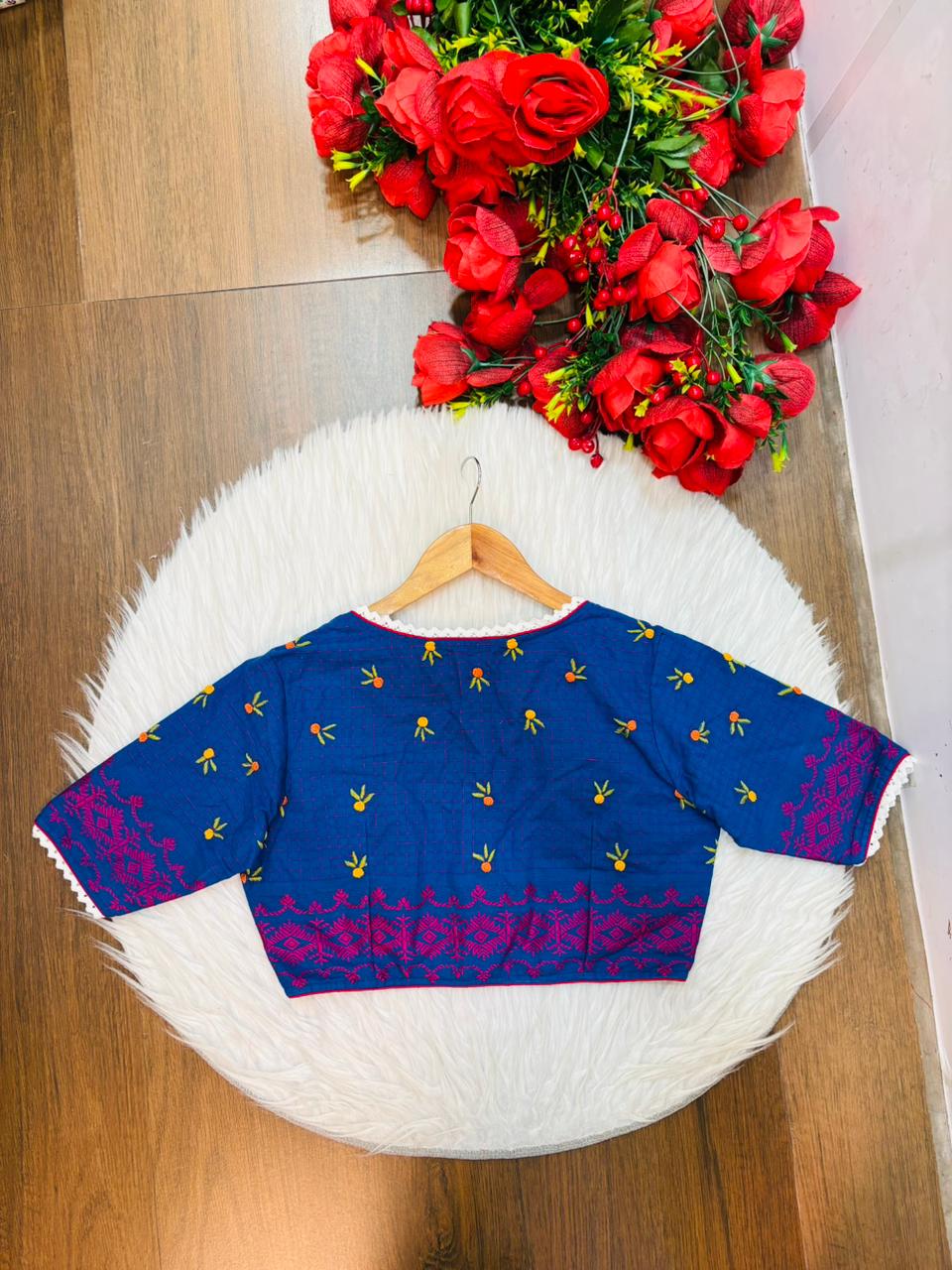 Shade Of French Knot (Designer Cotton Blouse)