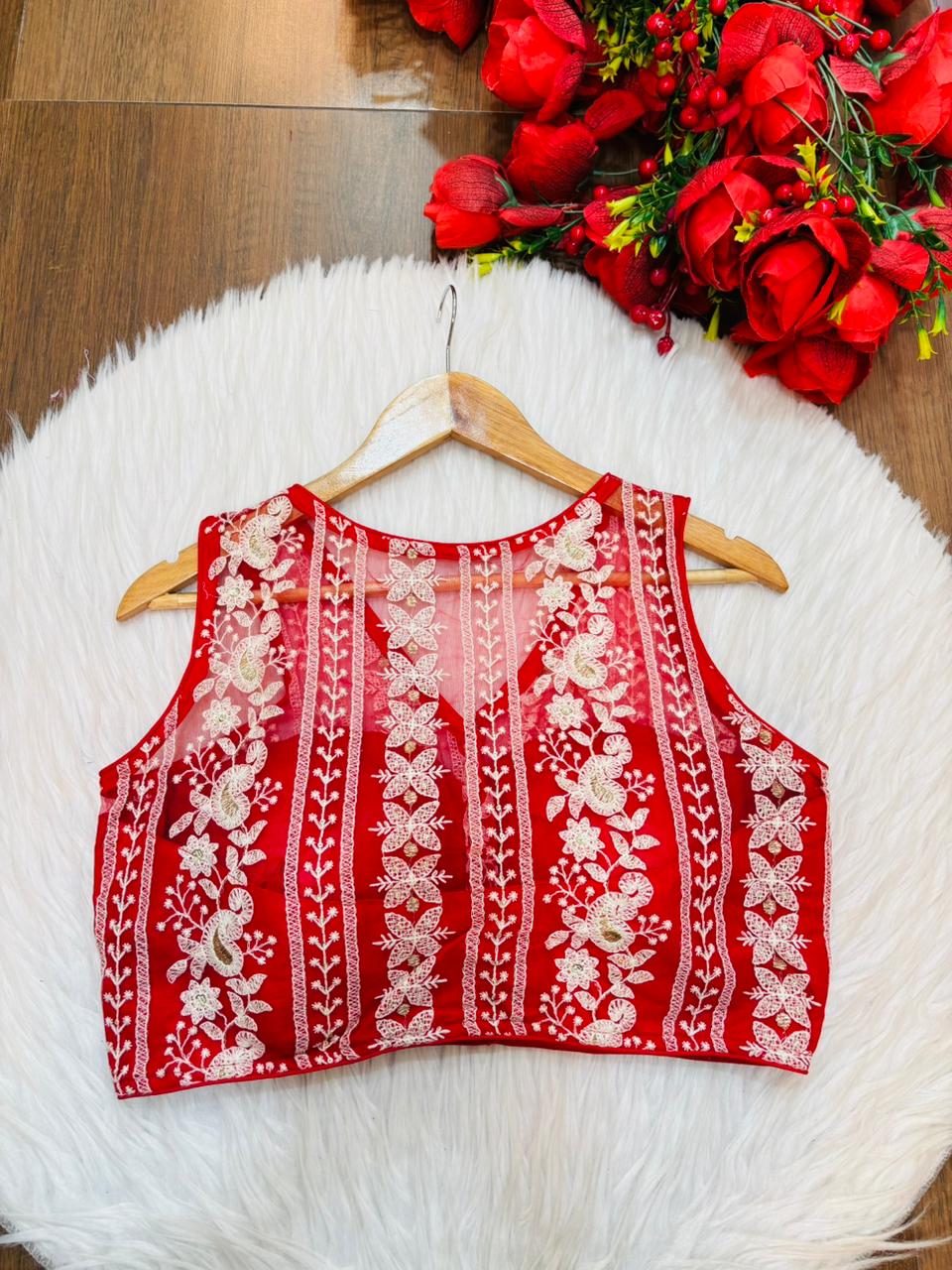 Delicate Threads Designer Net Blouse