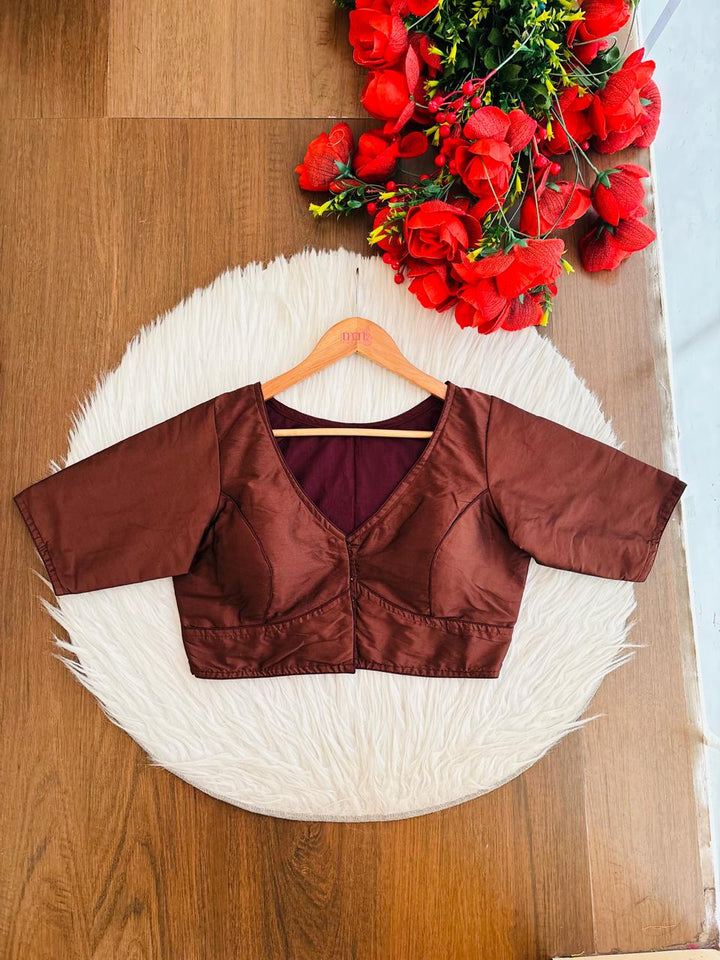 The Glowing Diva Fancy Designer Solid Color Blouse
