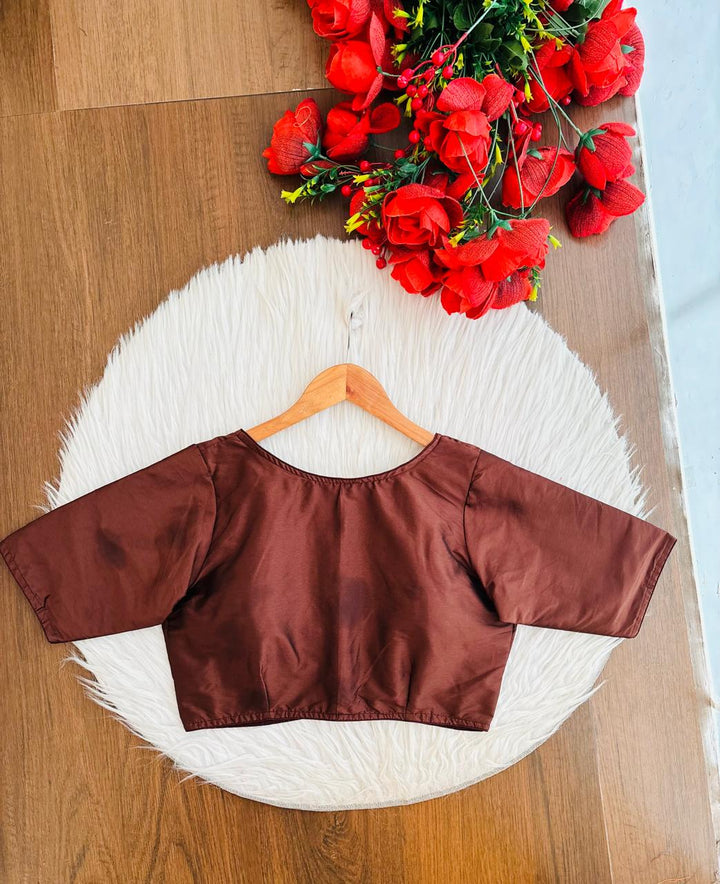 The Glowing Diva Fancy Designer Solid Color Blouse