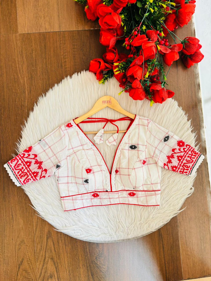 Tradition with Style Jamdani Designer Cotton Blouse