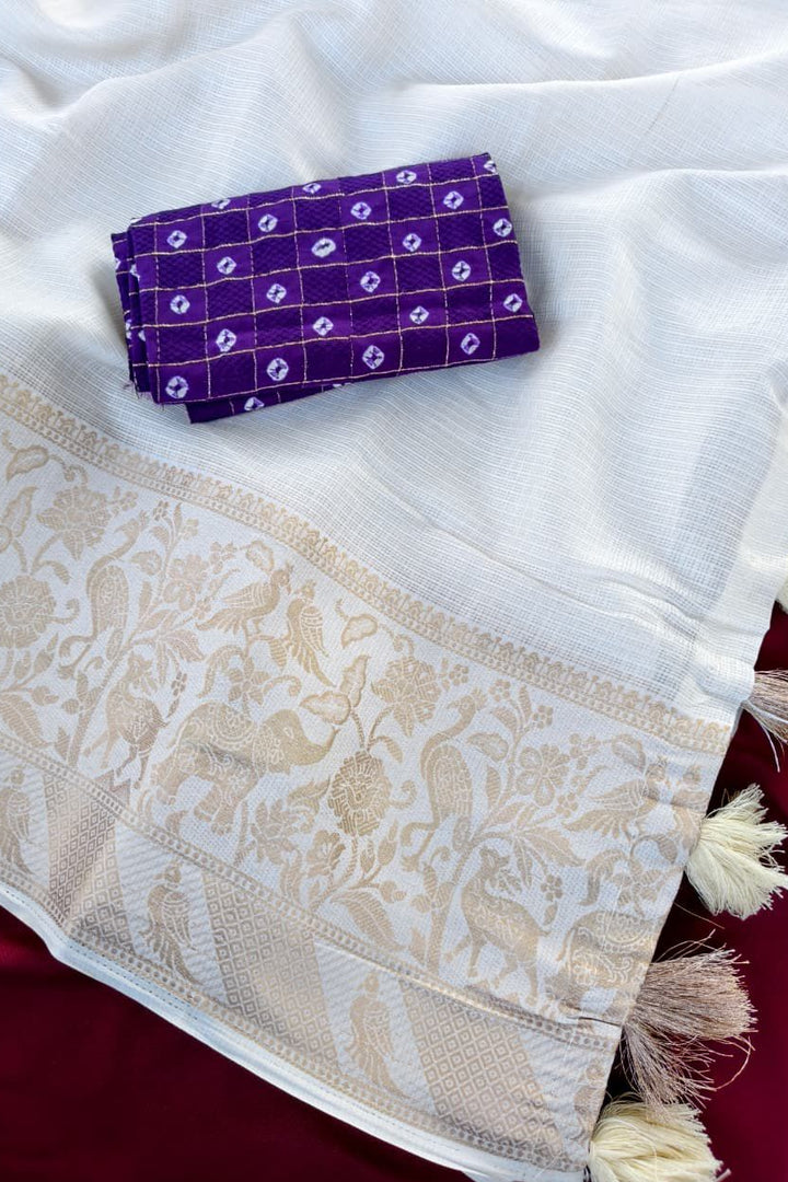 Rajsi Ivory Kota Saree