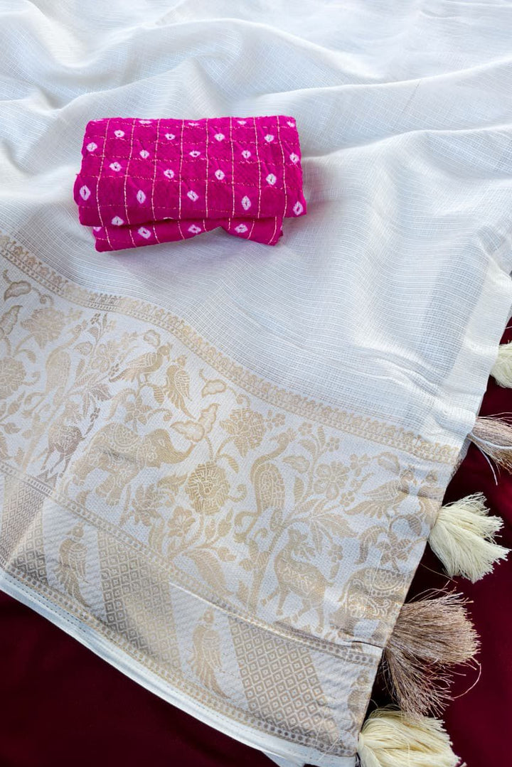 Rajsi Ivory Kota Saree
