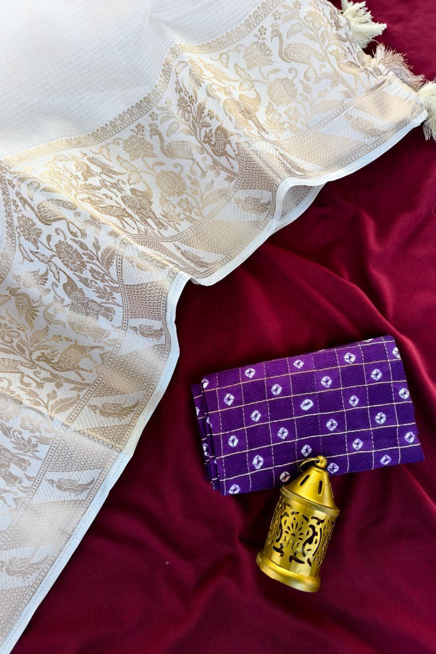 Rajsi Ivory Kota Saree