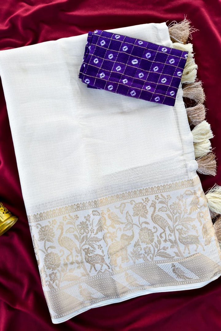 Rajsi Ivory Kota Saree