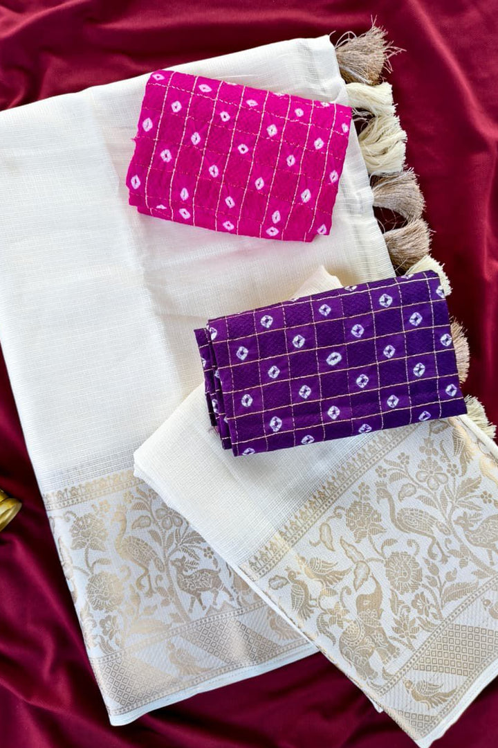 Rajsi Ivory Kota Saree
