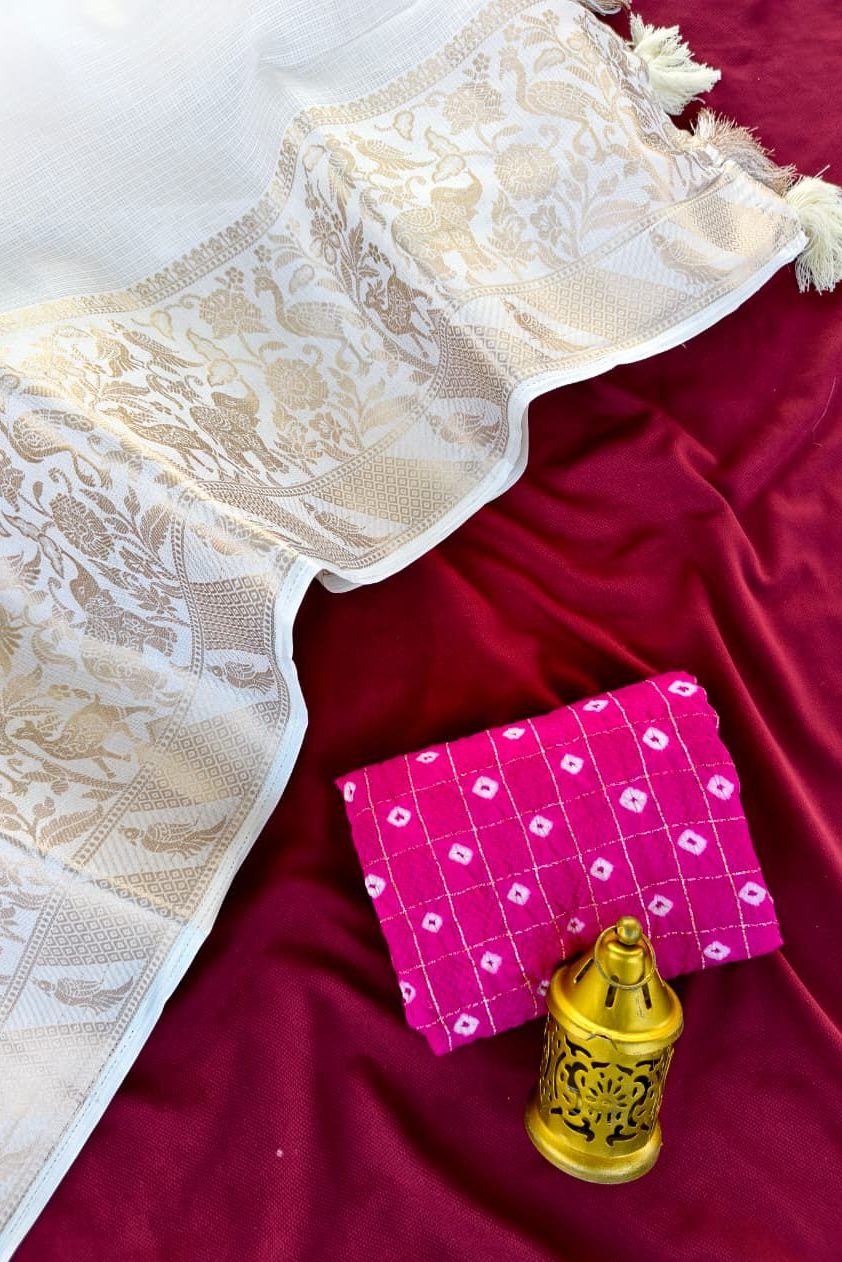 Rajsi Ivory Kota Saree